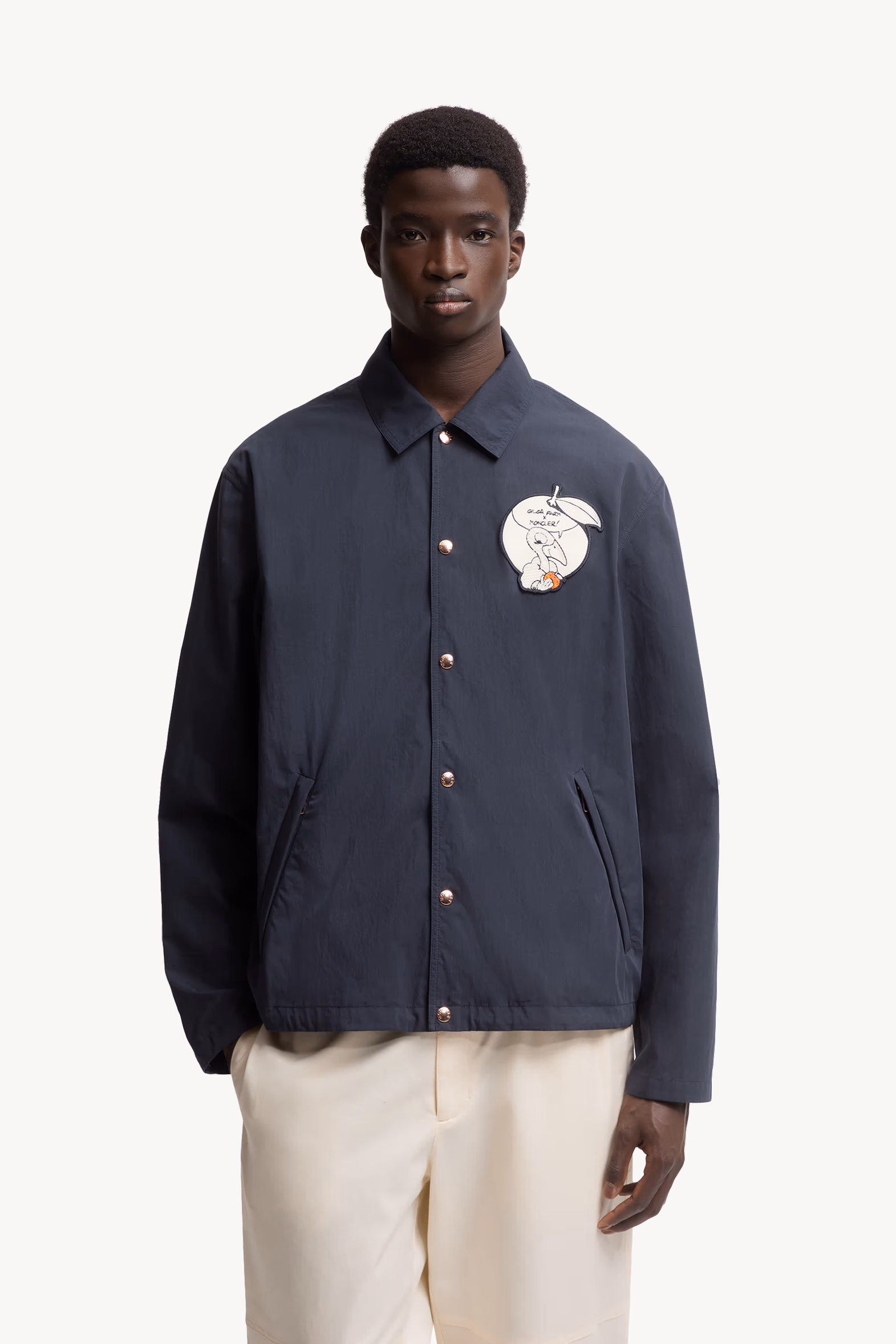 Moncler x Gilga Farm Designed by Donald Glover Satsuma Shirt Jacket Men Navy Blue Moncler 3